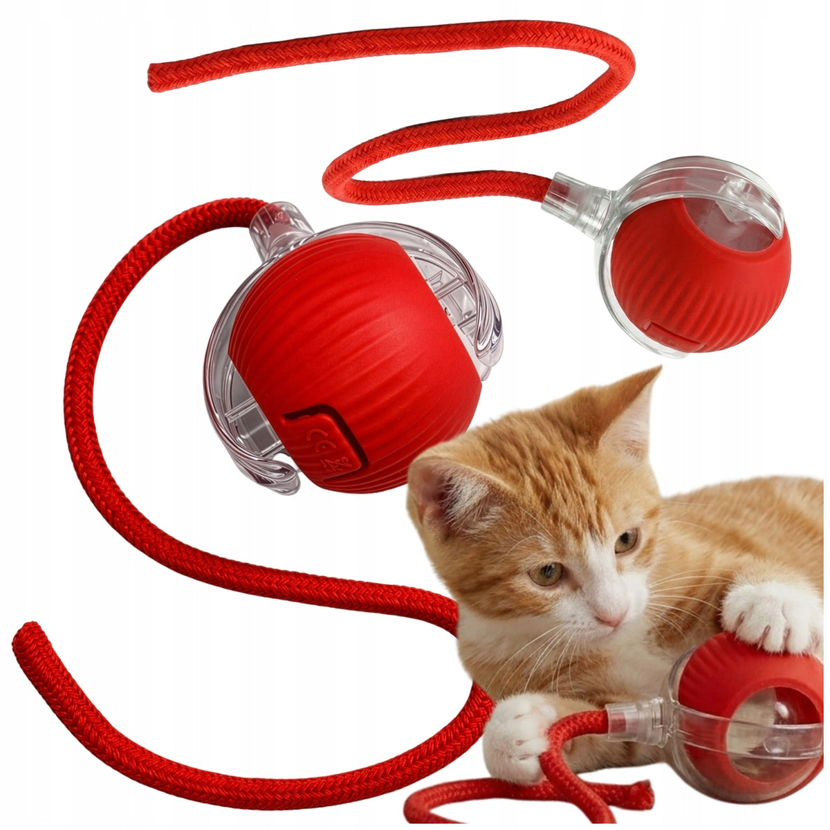 CAT TOY INTERACTIVE ESCAPE BALL FOR INDEPENDENT USB PLAY