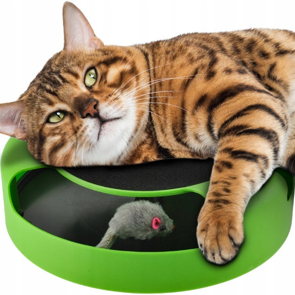 CAT TOY INTERACTIVE PRACTICAL SCRATCHING WHEEL WITH MOUSE Manufacturer code UCIEKAJĄCA MYSZ DRAPAK