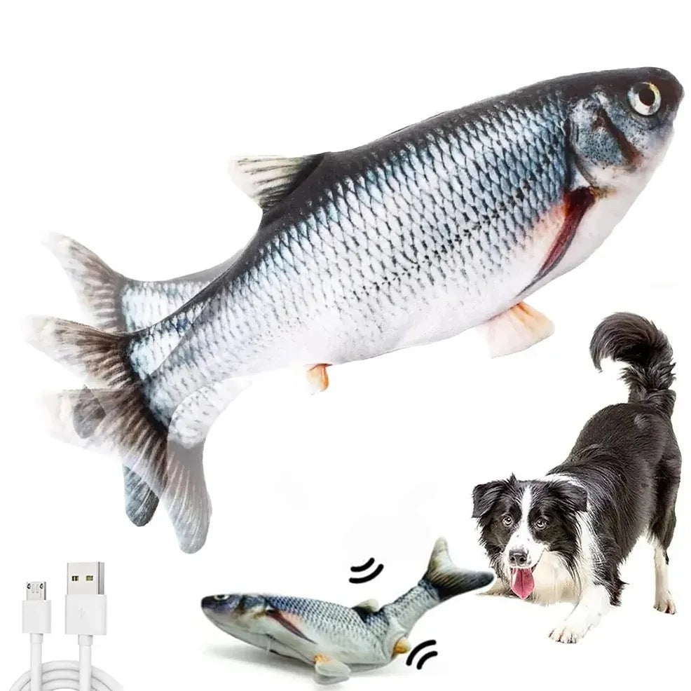 CAT TOY PLUSH FISH WITH CATNIP INTERACTIVE FOR TUGGING 30CM Packaging status original