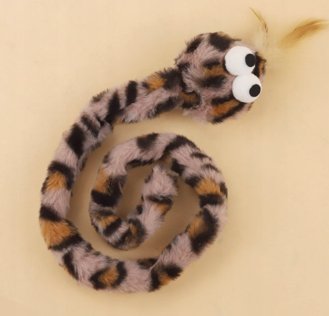 CAT TOY SNAKE WITH CATNIP RUSTLING LONG WITH FEATHERS Brand no brand