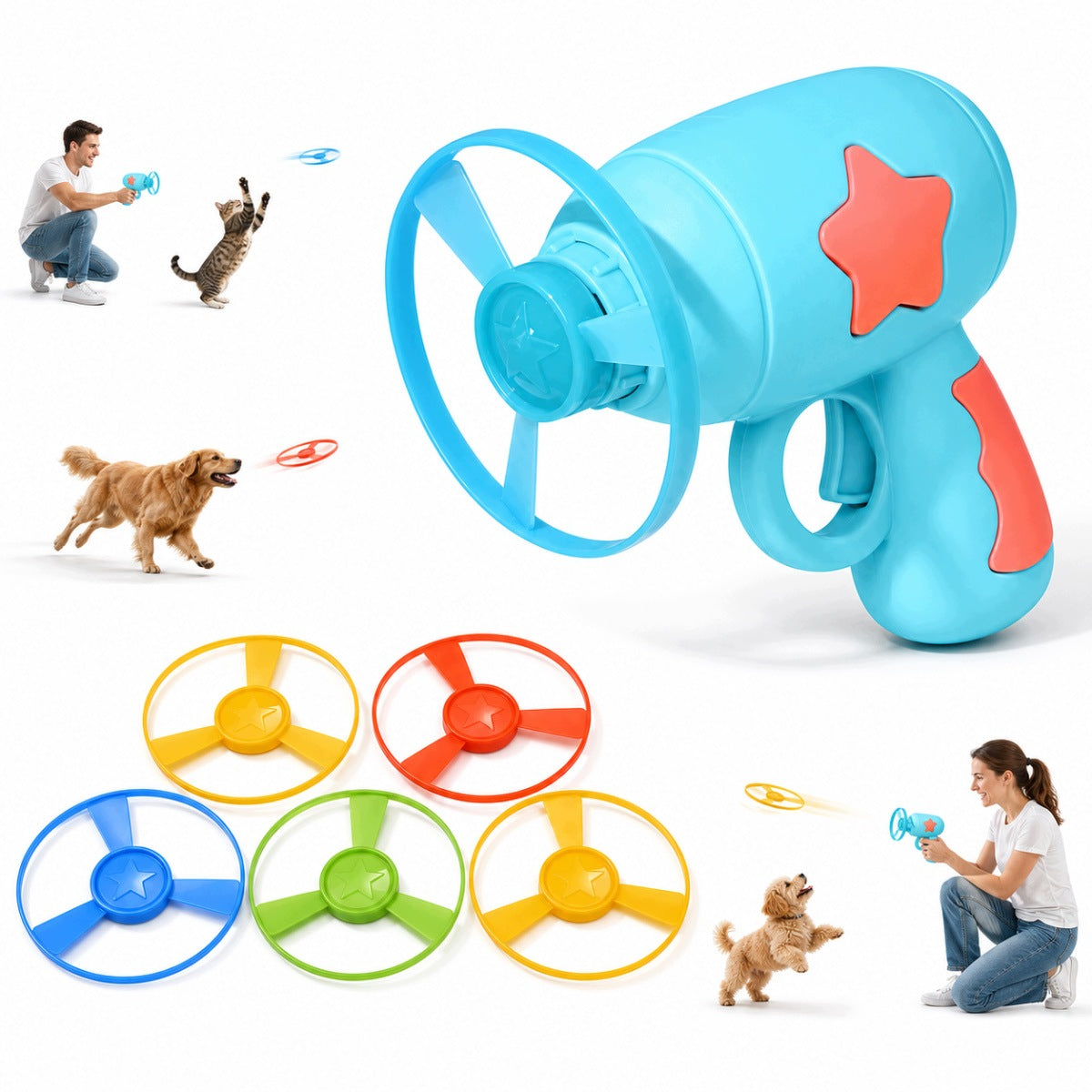 CAT TOYS FLYING DISCS Interactive Cat Toy