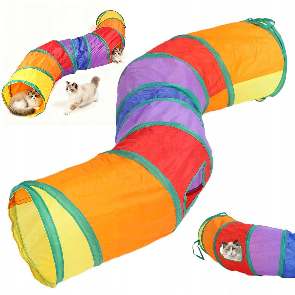 CAT TOYS TUNNEL HOUSE 122*25*25CM COLOR TOY SET