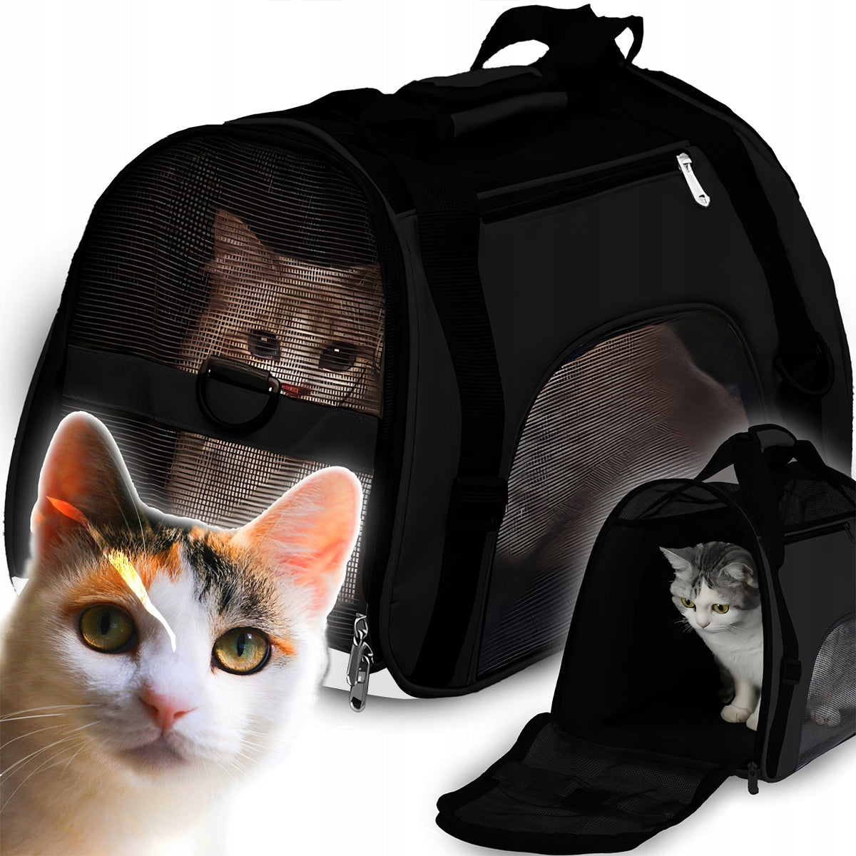 CAT TRANSPORTER DOG RABBIT ANIMALS LARGE STRONG BAG 53x32x26 cm Packaging status original
