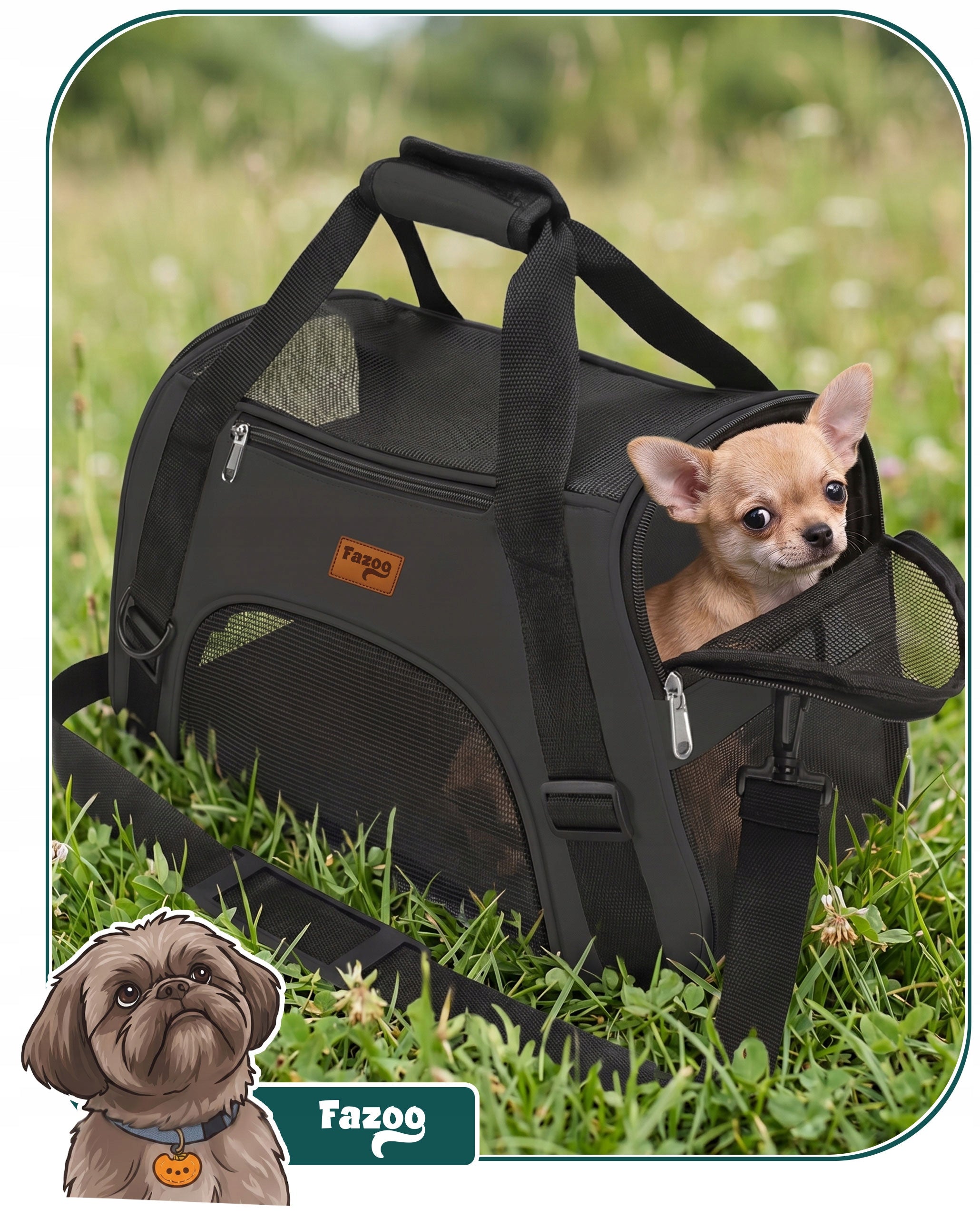 CAT TRANSPORTER DOG Travel Bag for Stroller Transport Bag S Brand Fazoo