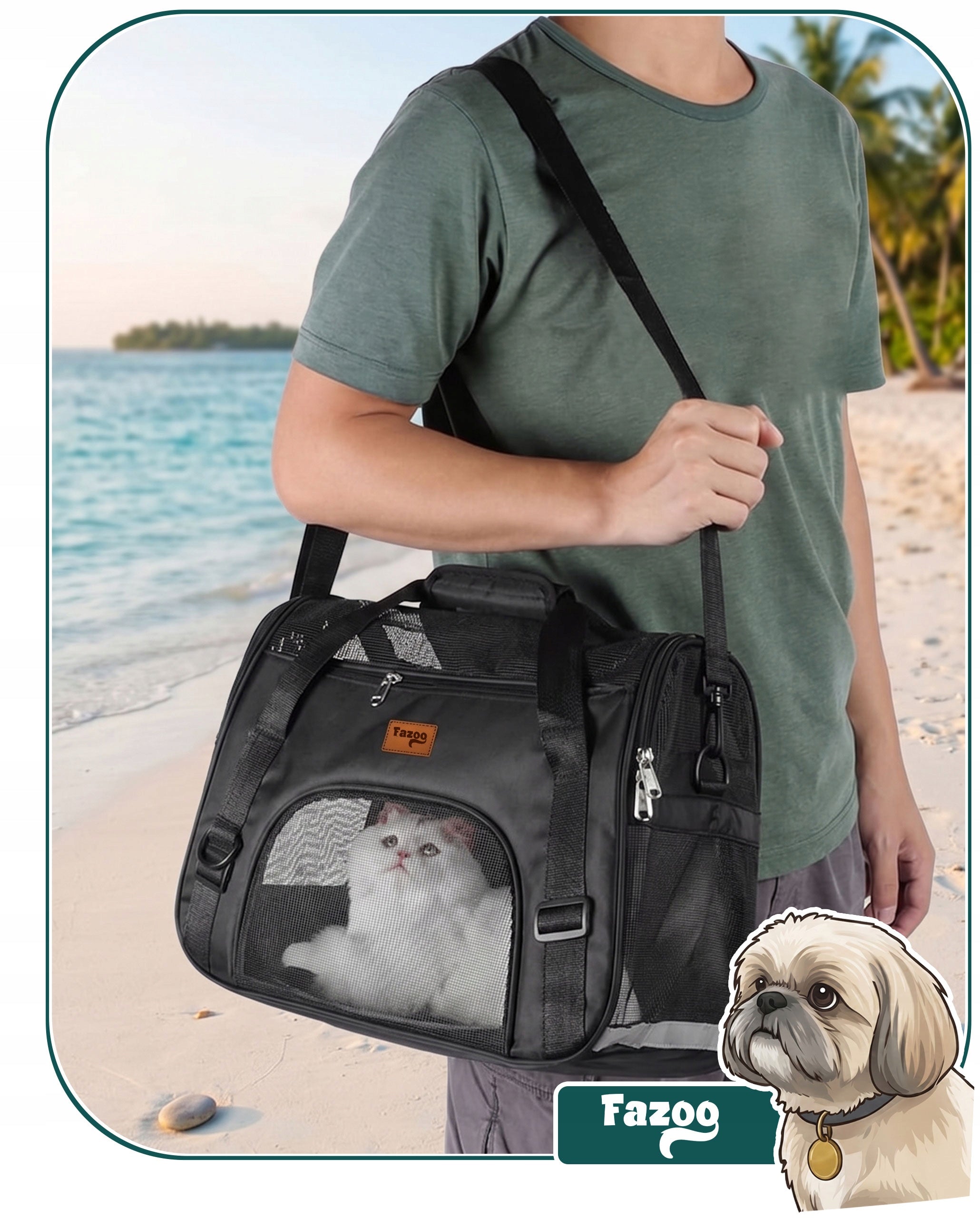 CAT TRANSPORTER DOG Travel Bag for Stroller Transport Bag S Trade name Transporter Nosidło dla Małego Psa Kota Torba Plecak Spacerowy na Spacer Regulowany Wentylowany S
