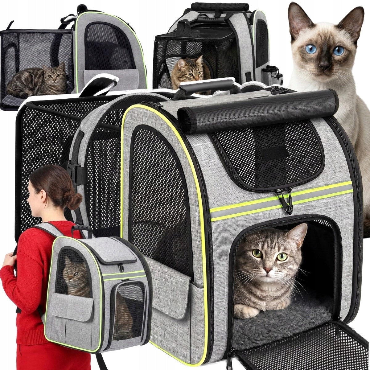 CAT TRANSPORTER RABBIT DOG BACKPACK FOLDING WITH TERRACE FOLDING PLAYPEN