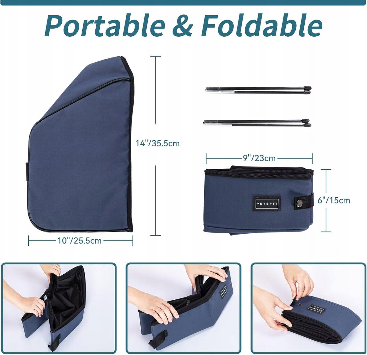 CAT TRAVEL LITTER BOX FOLDABLE WATERPROOF 44X33X34 CM Manufacturer code KUWETA PODRÓŻNA SKŁADANA WODOODPORNA KOT