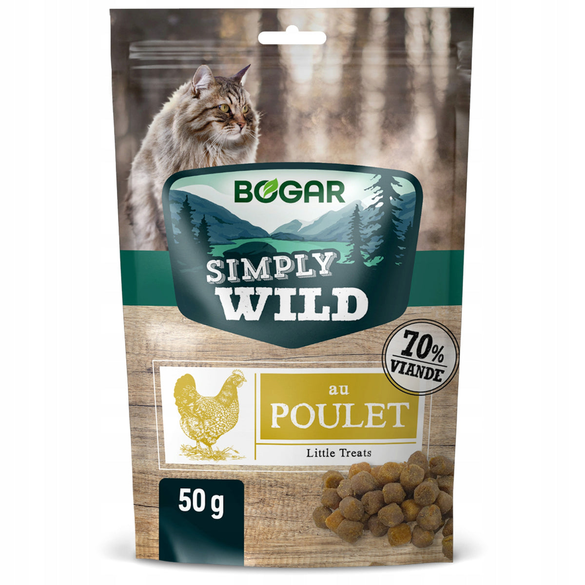 CAT TREAT BOGAR SIMPLY WILD CHICKEN LITTLE TREATS WITH CHICKEN 50G