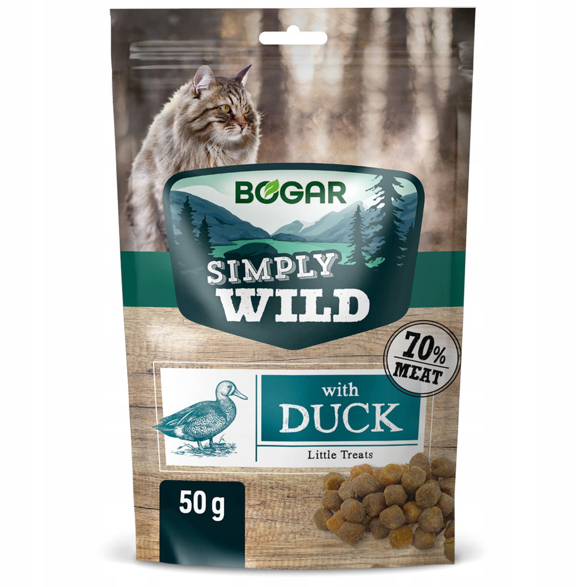 CAT TREAT BOGAR SIMPLY WILD DUCK LITTLE TREATS WITH DUCK 50G