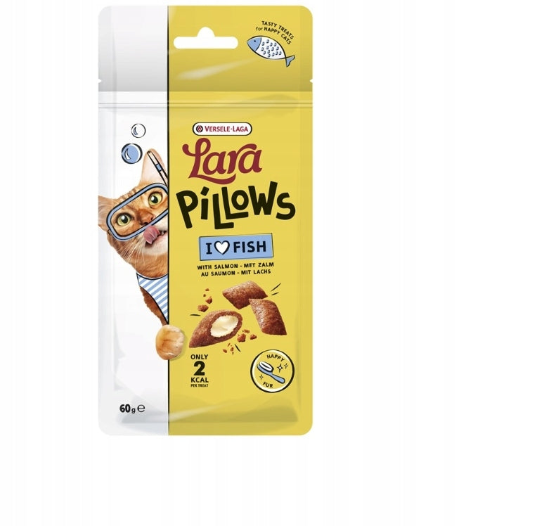 CAT TREAT WITH SALMON VERSELE LAGA LARA SNACK PILLOWS SALMON 60G