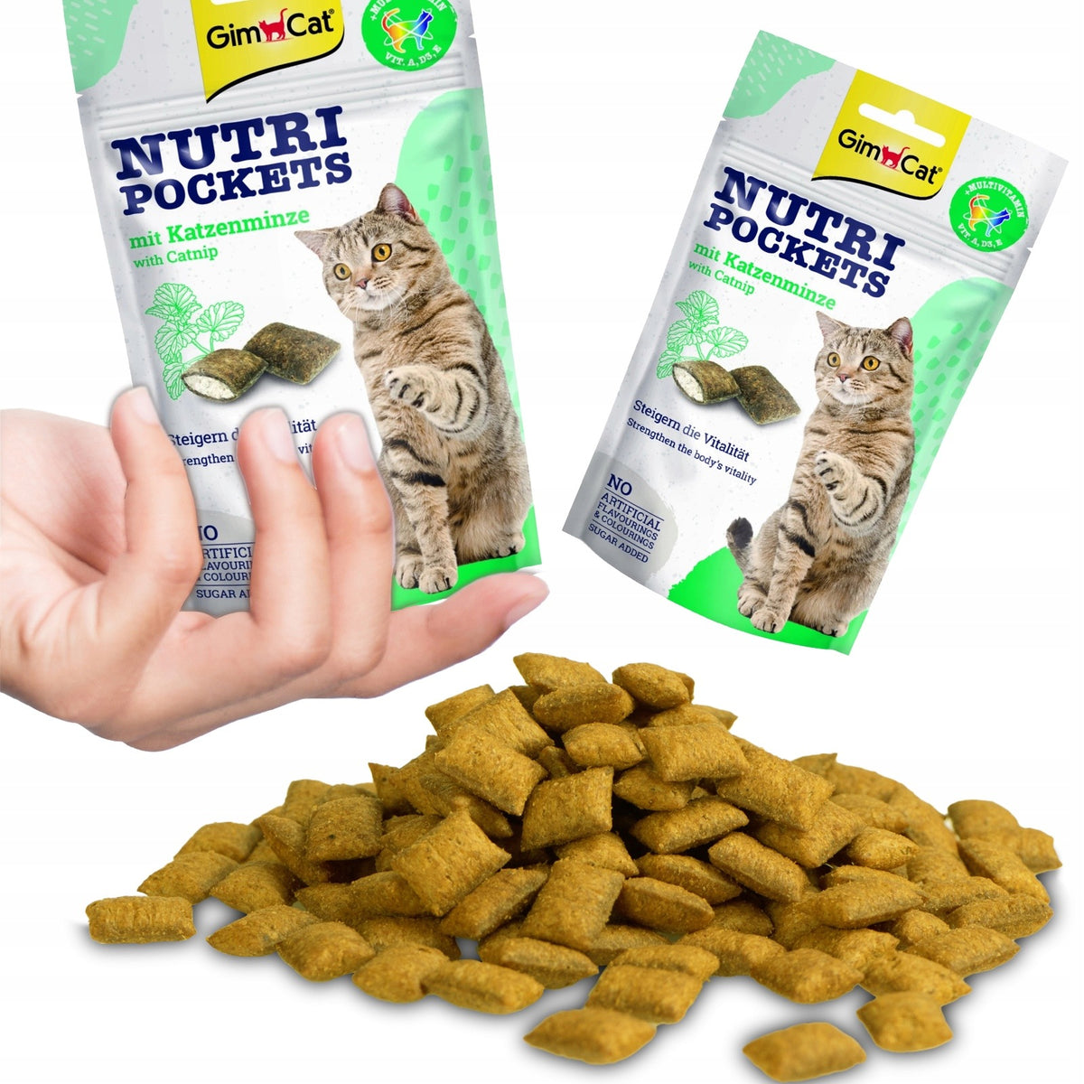 CAT TREATS CRUNCHES WITH CATNIP FLAVORS VITAMIN 60G FOR CAT Brand Gimdog