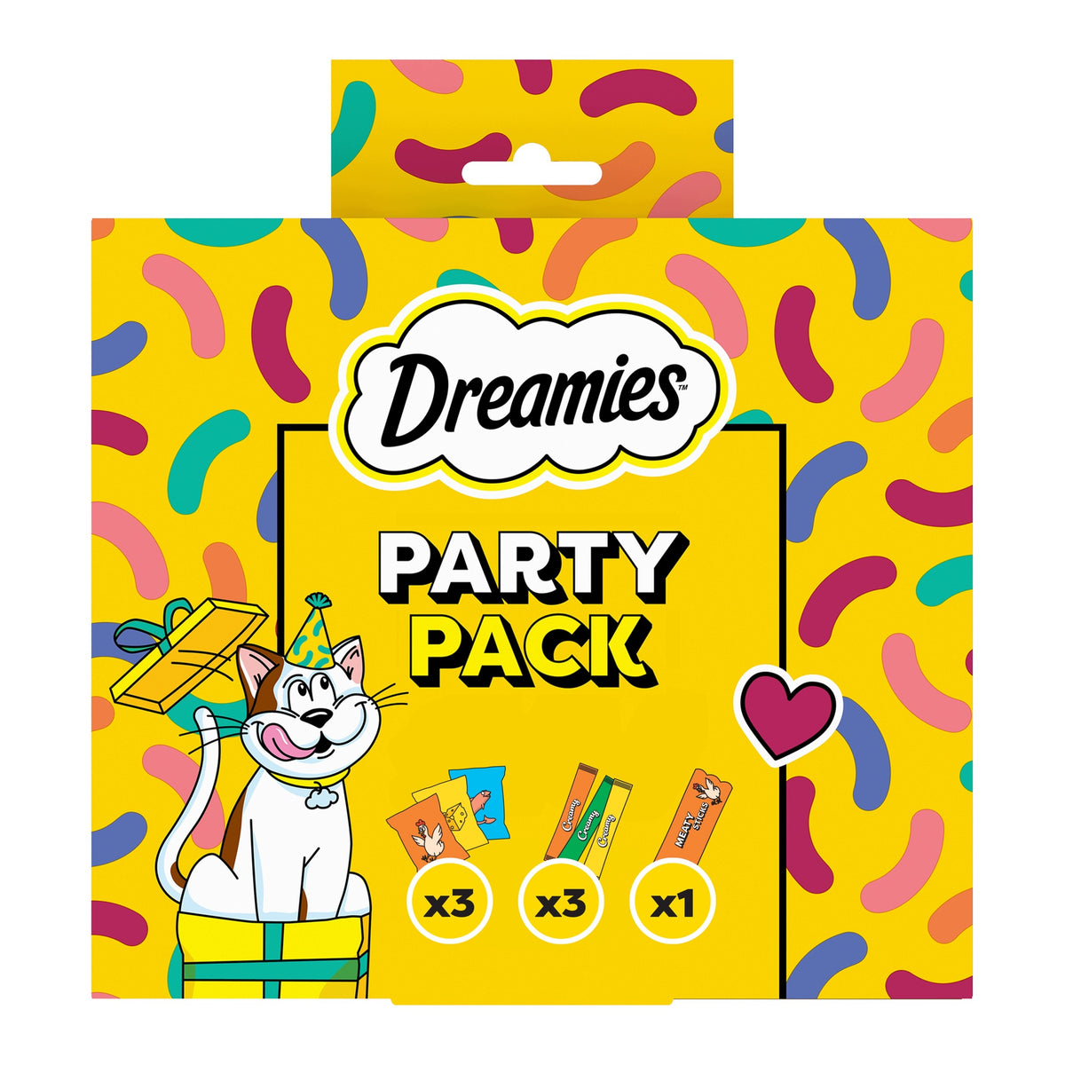 CAT TREATS DREAMIES PARTY PACK – CHICKEN CATNIP CHEESE, 150G