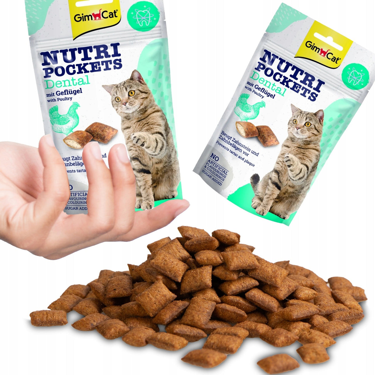 CAT TREATS FOR TEETH DENTAL CRISPS 60G CLEANS STONE Brand Gimdog