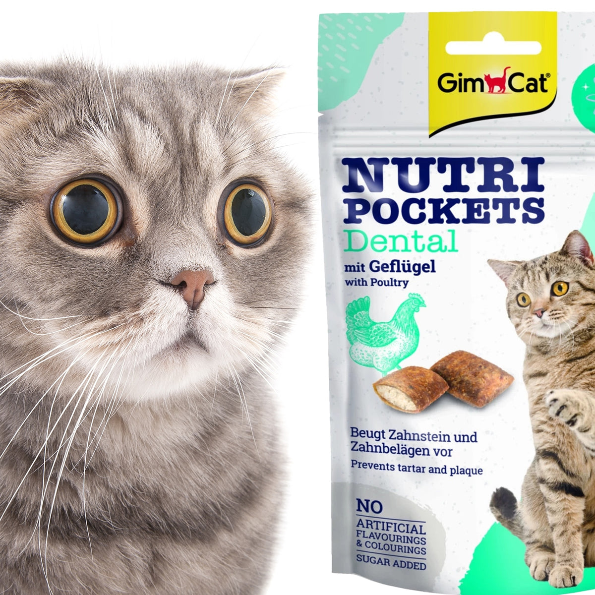 CAT TREATS FOR TEETH DENTAL CRISPS 60G CLEANS STONE Weight 2 g