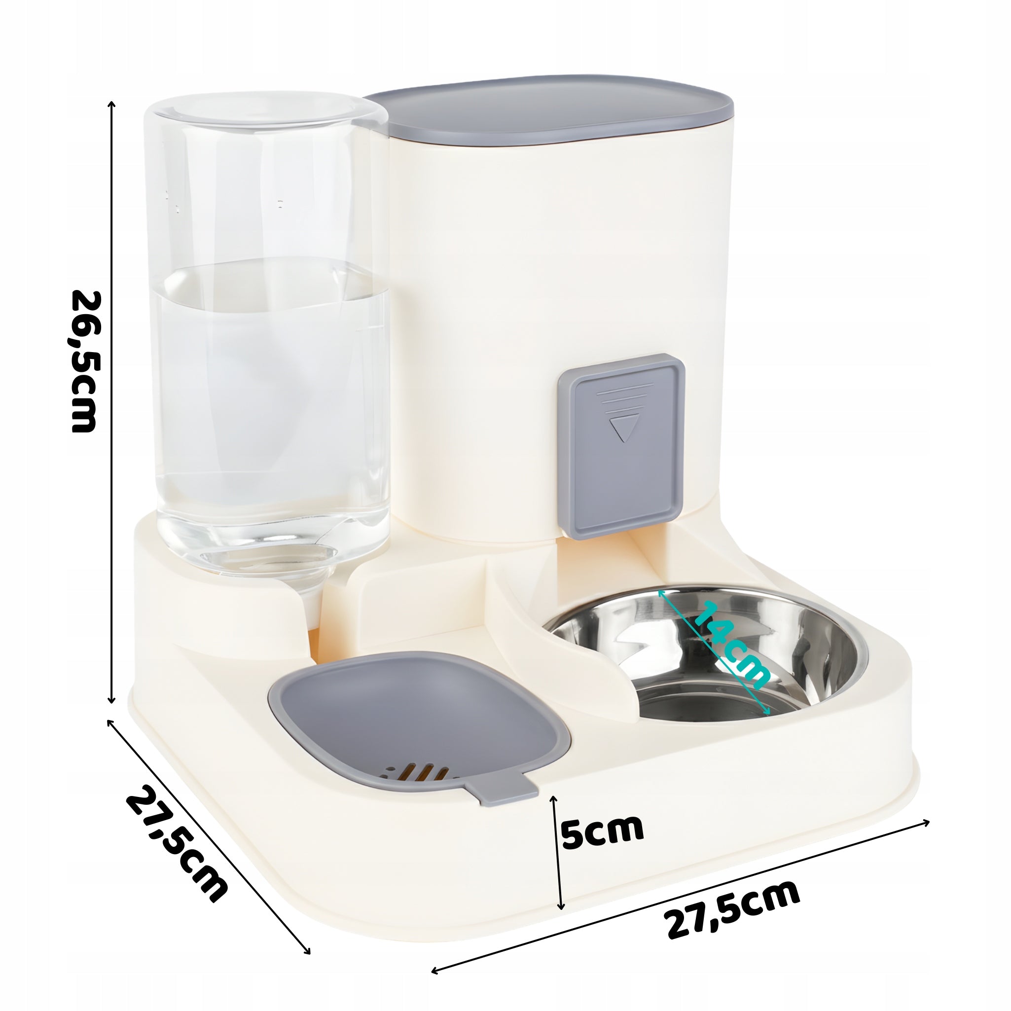 CAT WATER AND DOG FOOD FEEDER AUTOMATIC BOWL DRINKER DISPENSER 2IN1 Packaging status original