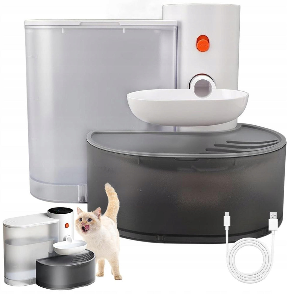 CAT WATER FOUNTAIN ABS WHITE AUTOMATIC WATER REFILL 2000MAH Brand Bedee