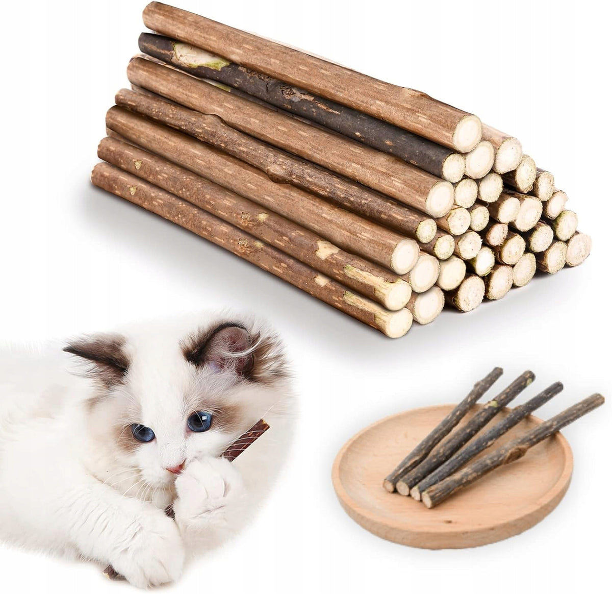 CATNIP STICKS FOR CATS 30 PCS NATURAL CHEWABLE Brand no brand