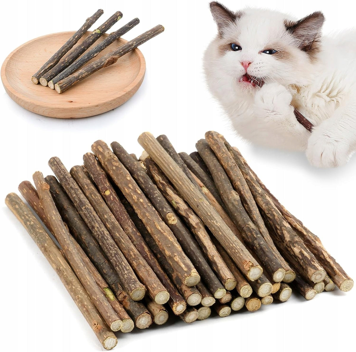 CATNIP STICKS FOR CATS 30 PCS NATURAL CHEWABLE