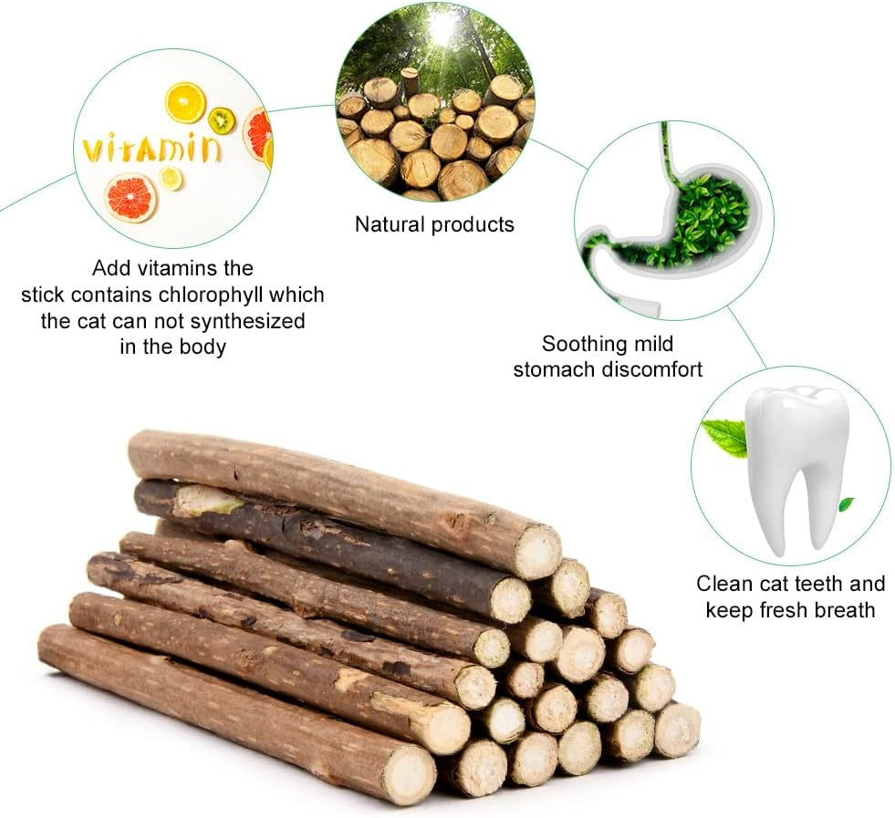 CATNIP STICKS FOR CATS 32 PIECES FOR CHEWING AND DENTAL CARE Brand Mruczek