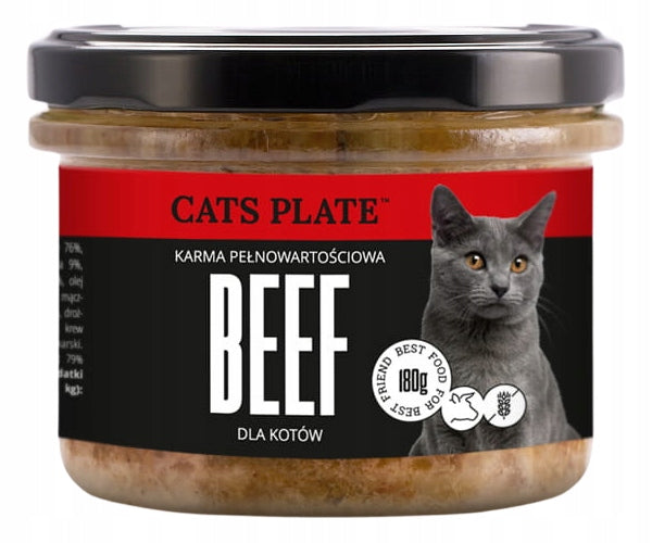 CATS PLATE PREMIUM cat food BEEF 180g