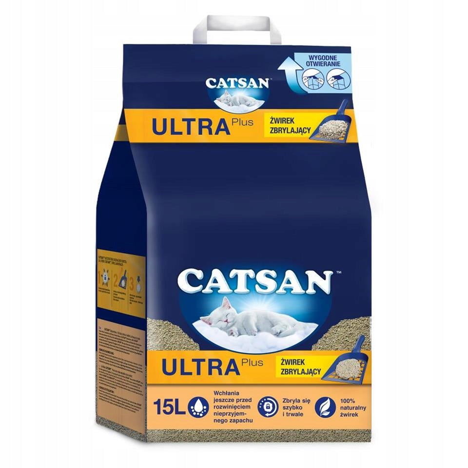 CATSAN Ultra Plus Cat Clumping Litter 15 l
