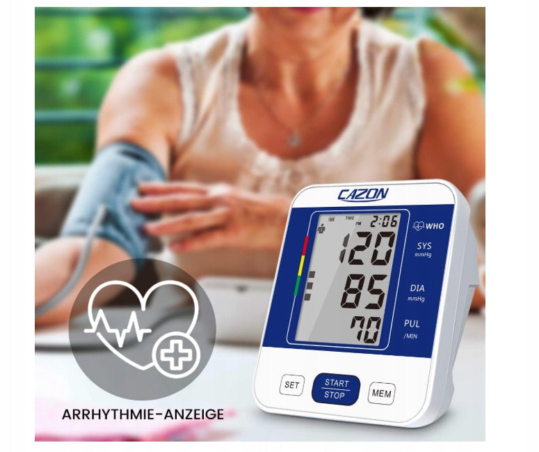 CAZON Automatic Shoulder Blood Pressure Monitor White With Memory Medical device no