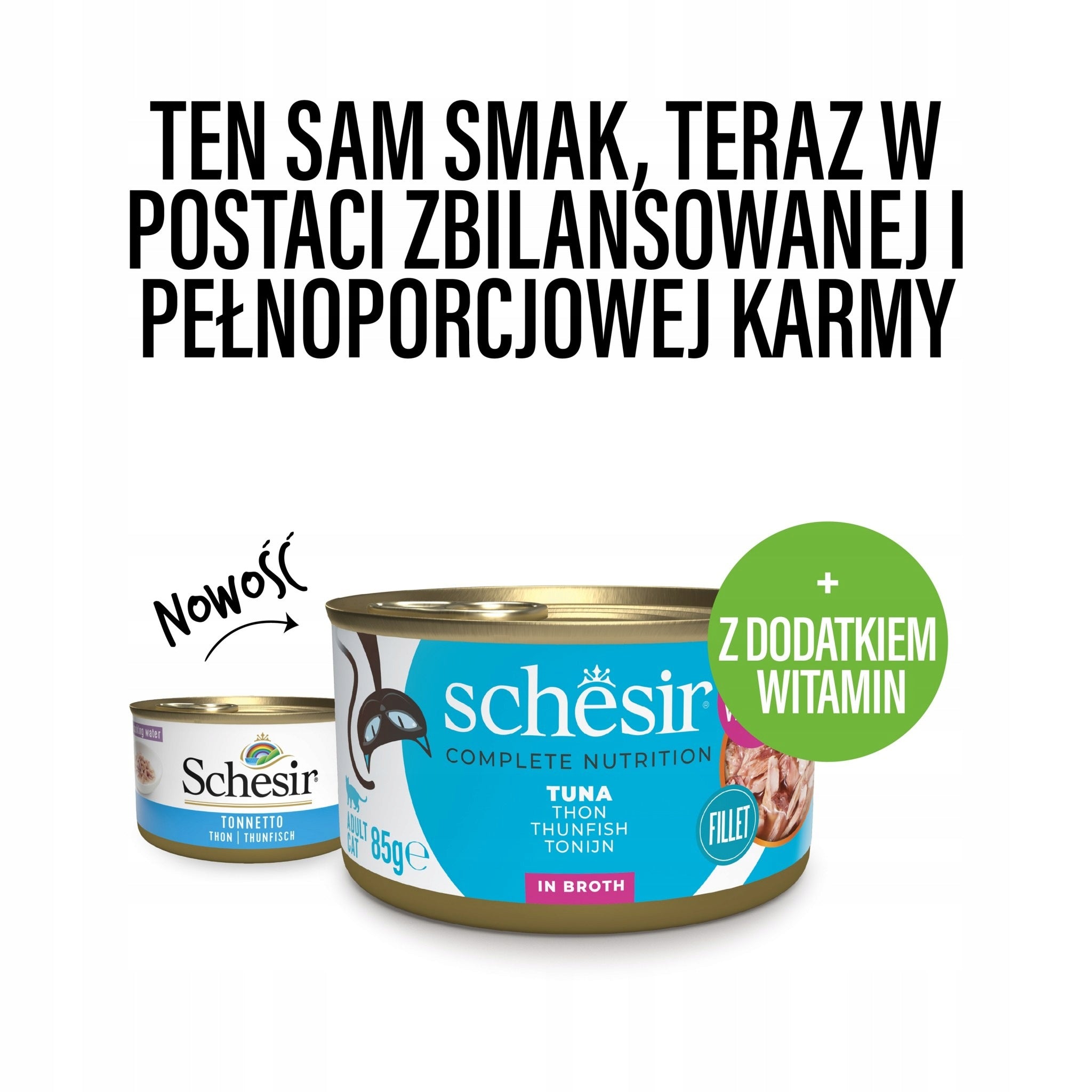 CB Schesir wet cat food tuna in broth 85 g can Manufacturer code VAT000565