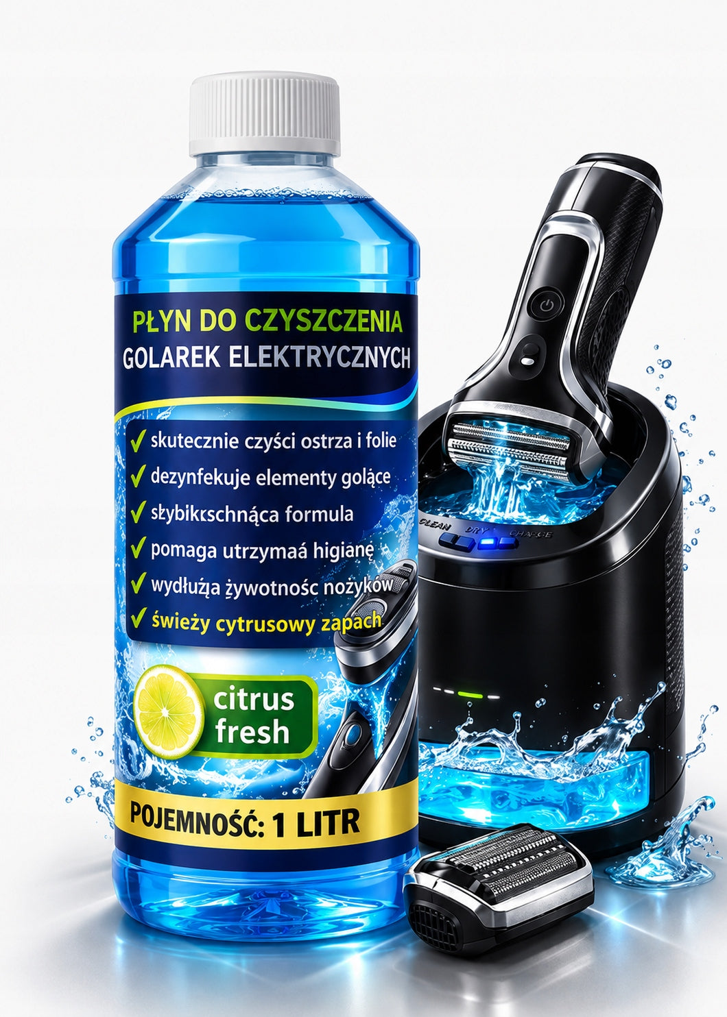 CCR 2L Shaver Cleaner Compatible with BRAUN Clean & Renew Manufacturer code 5905999824024