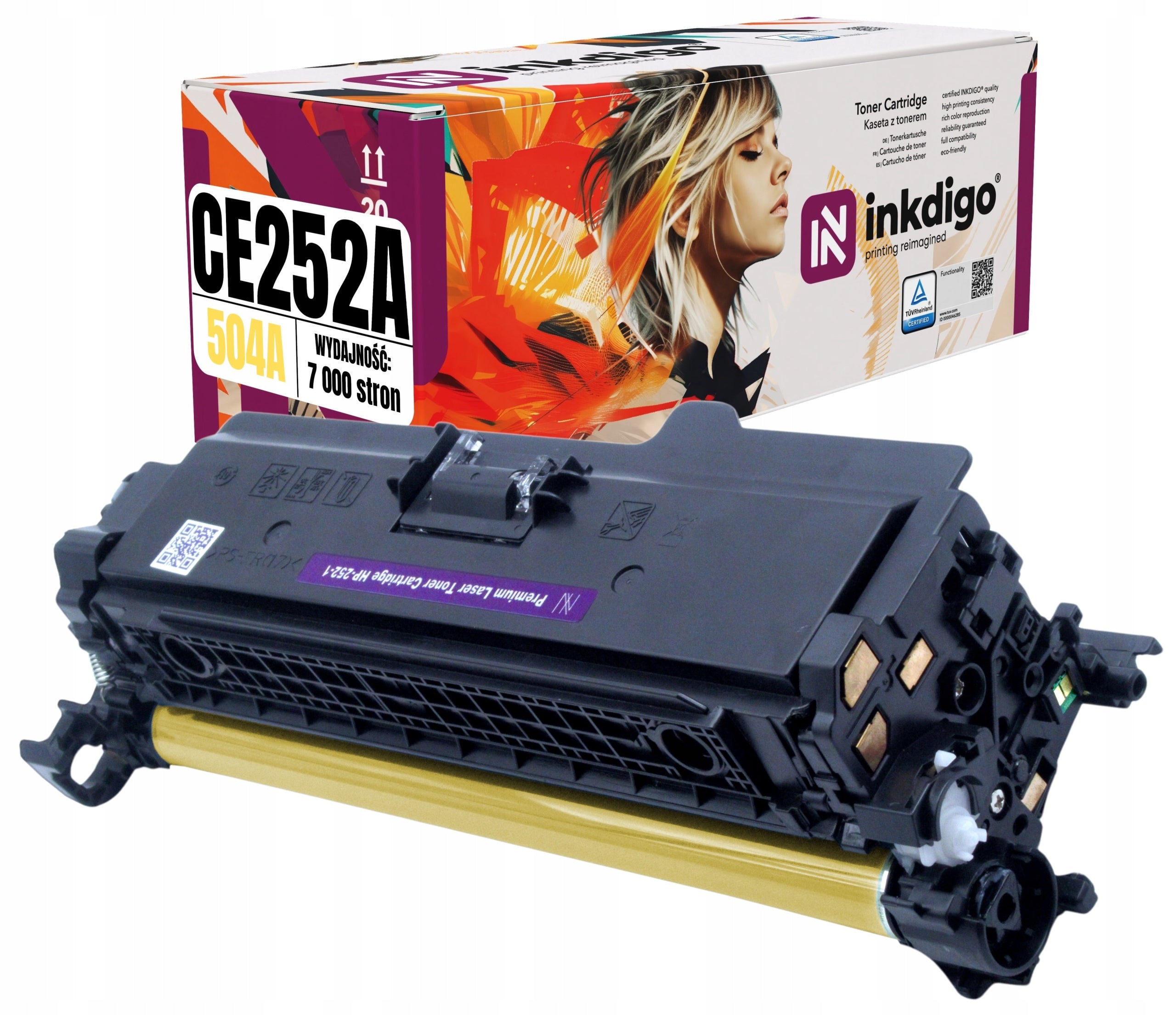 CE252A 504A Yellow Toner Cartridge for HP Color LaserJet CP3525