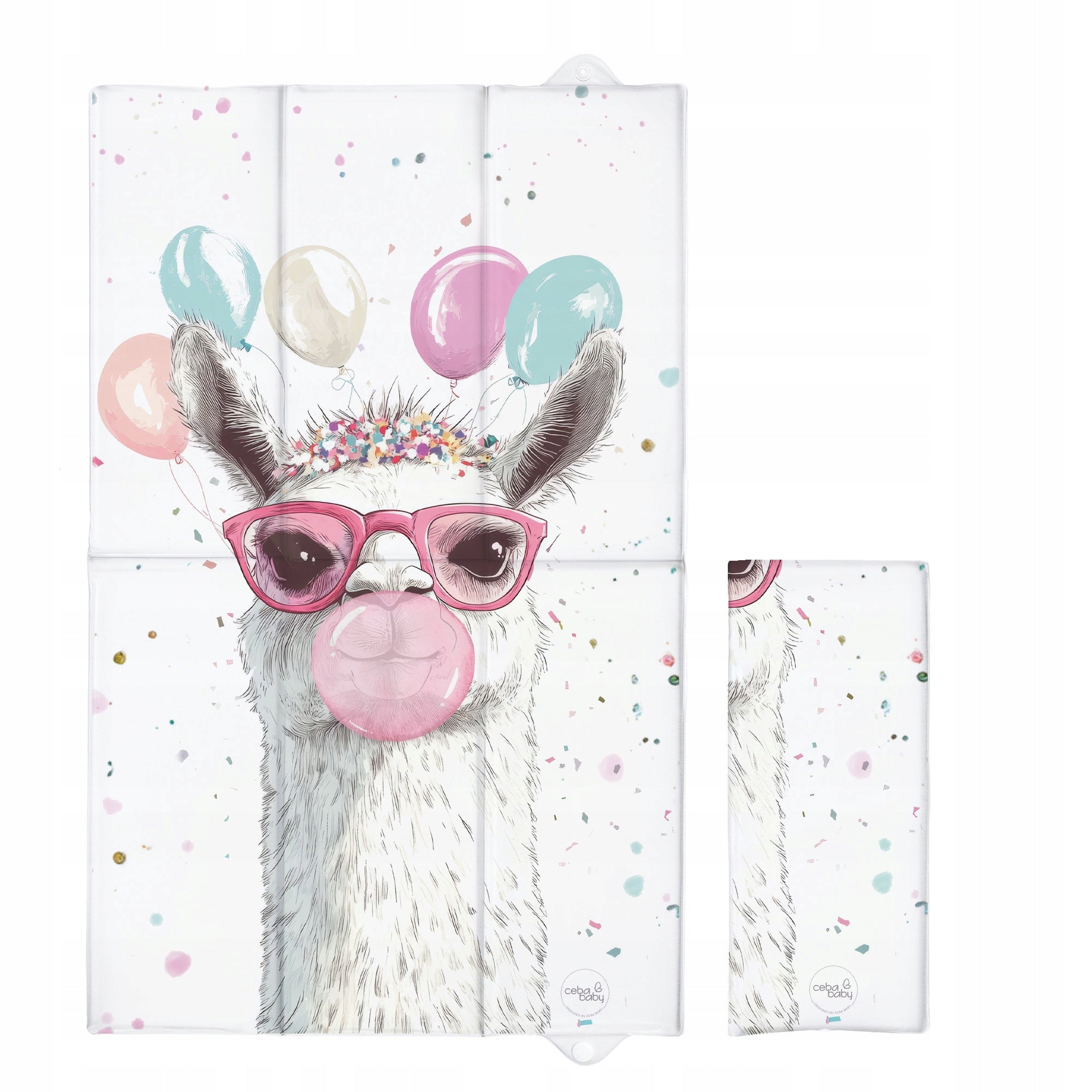 CEBA 307-000-782 Folding Changing Mat Large 50x80 Basic Crazy Lama Brand Ceba baby