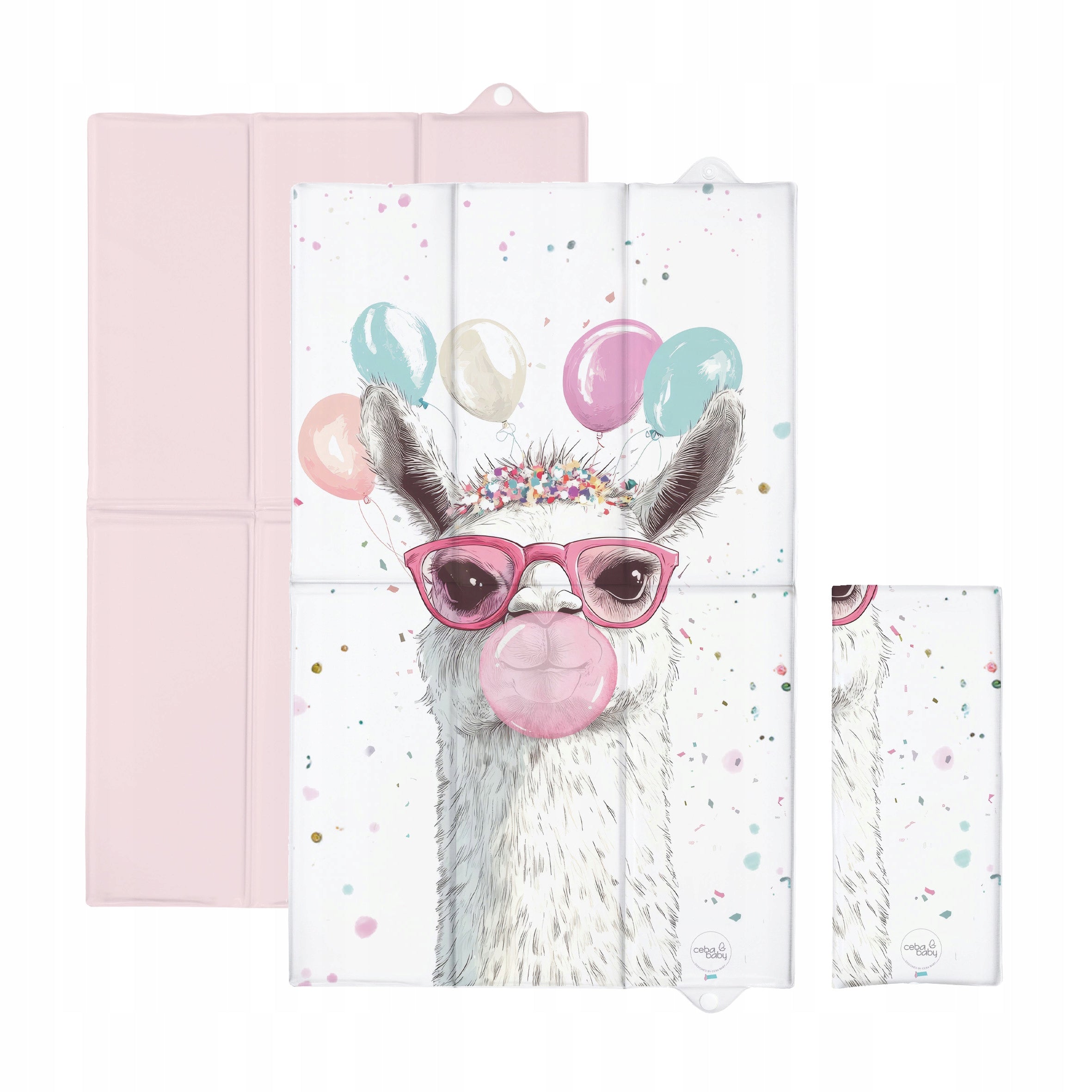 CEBA 307-000-782 Folding Changing Mat Large 50x80 Basic Crazy Lama Length 80 cm