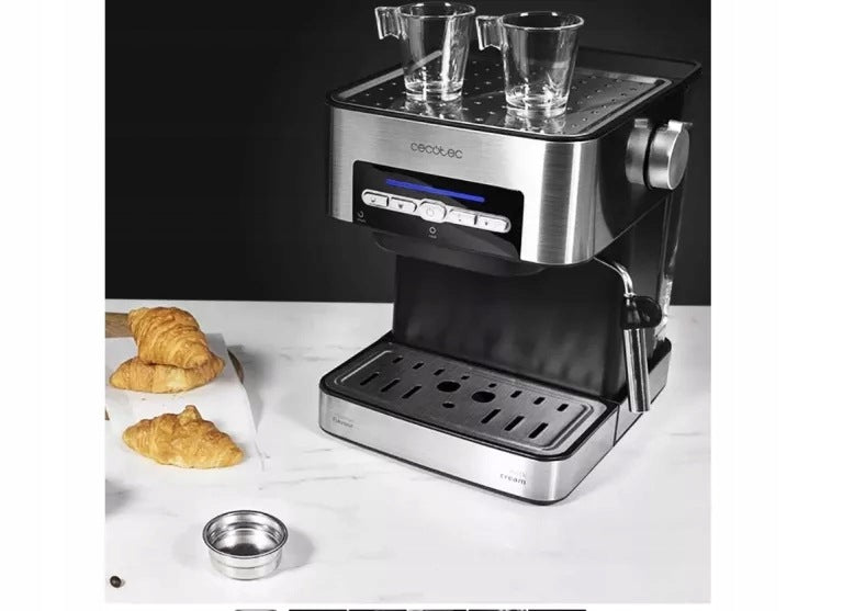 CECOTEC POWER ESPRESSO 20 MATIC Espresso Machine. 850 W, 20 Bars, 1.5L, Black Model Power Espresso 20 Matic