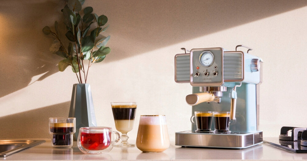 CECOTEC Power Espresso 20 Tradizionale Blue-Silver Brand Cecotec