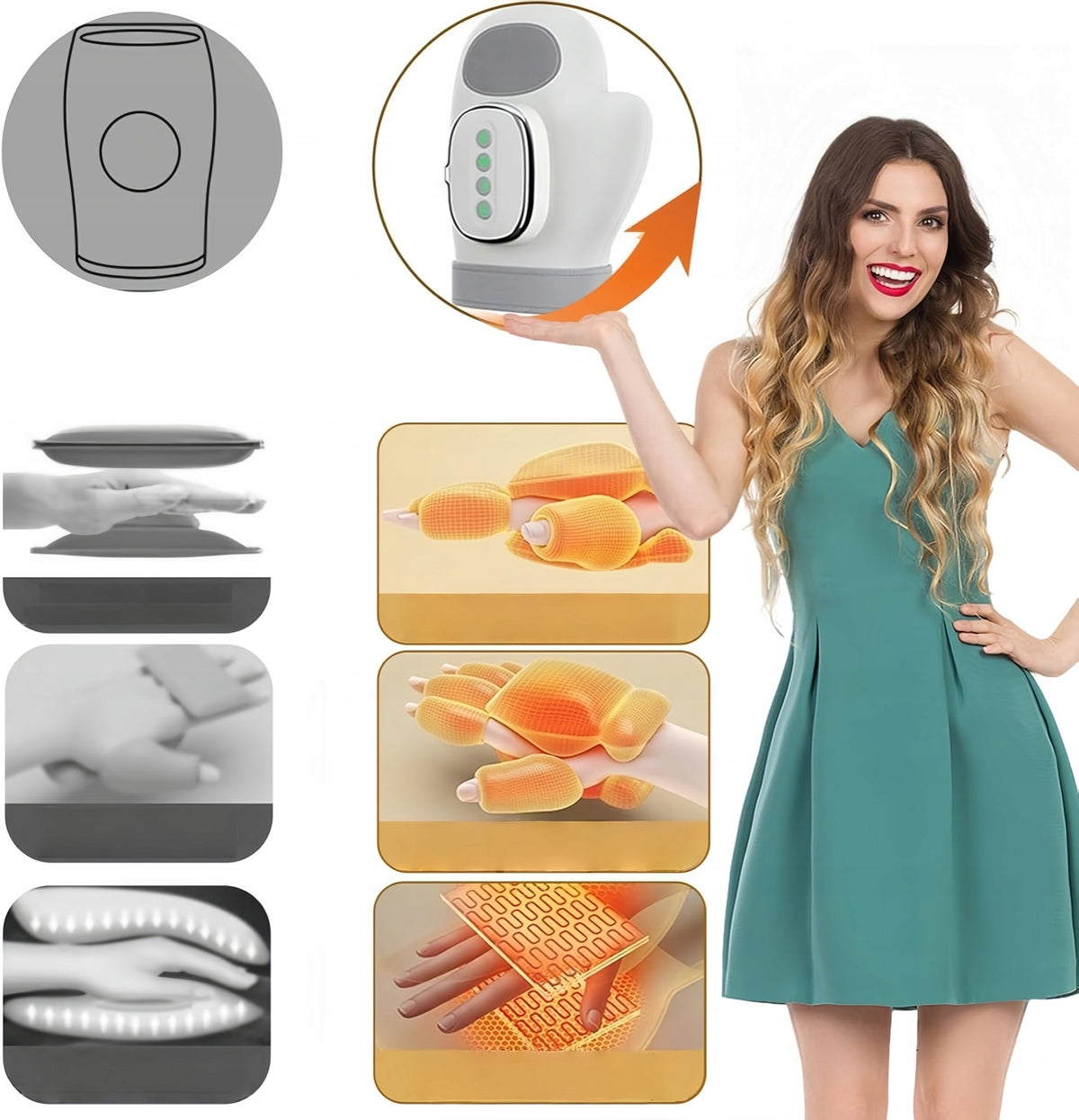 CEEHOOM Hand Massager with Heat and Compression for Wrist Relief Brand CEEHOOM