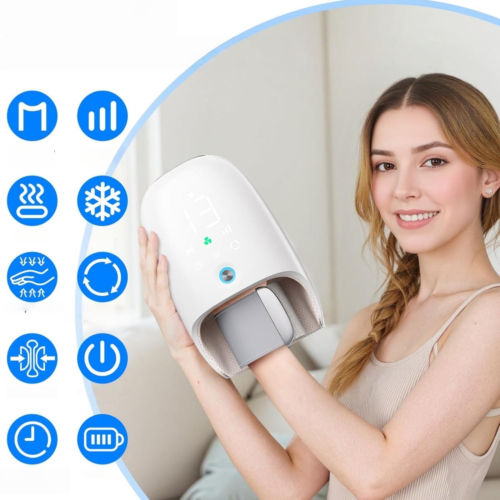 CEEHOOM Wireless Wrist Hand Massager with Heating Cold Finger Stretching Manufacturer code EEE-BC-031
