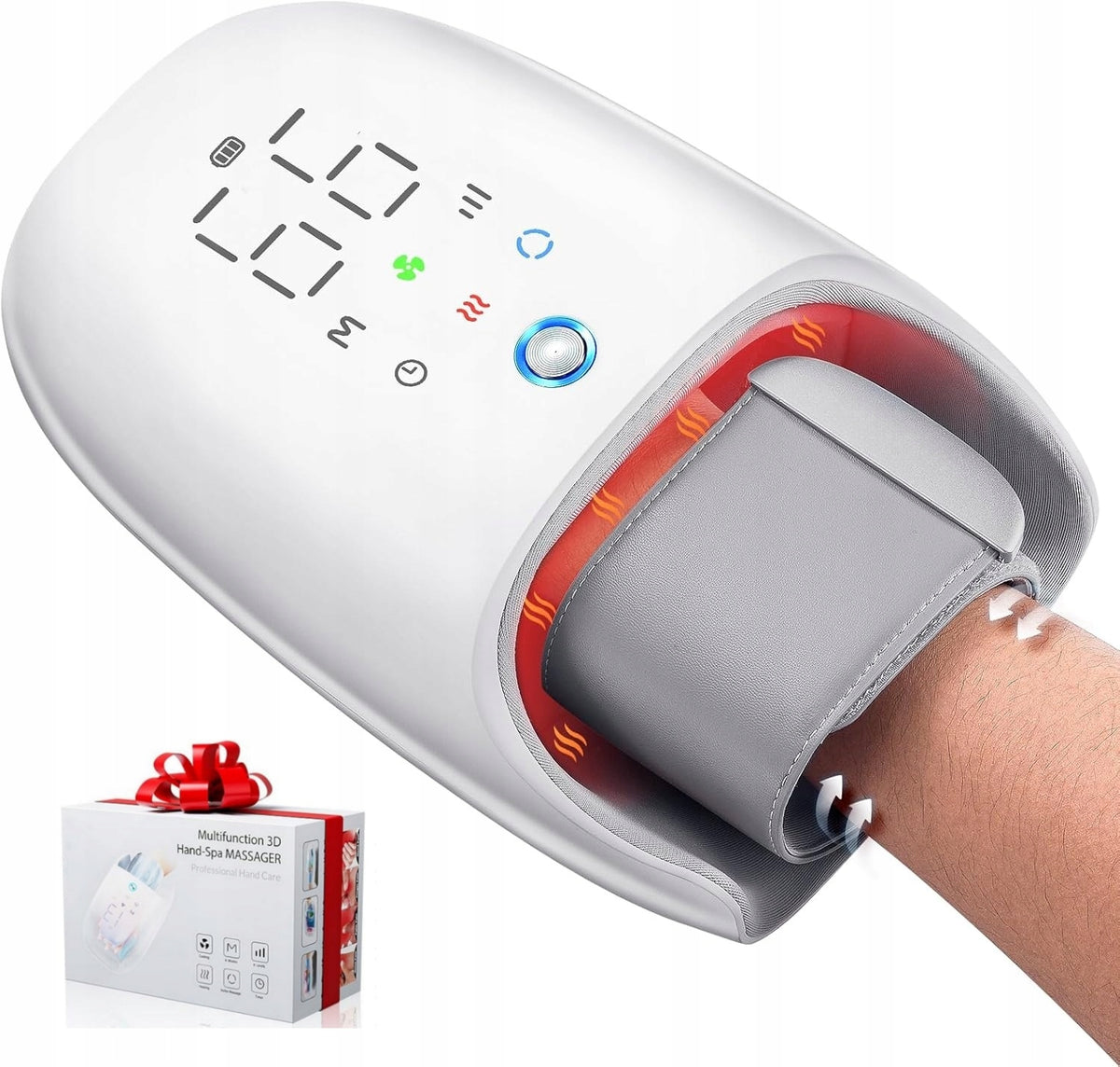 CEEHOOM Wireless Wrist Hand Massager with Heating Cold Finger Stretching