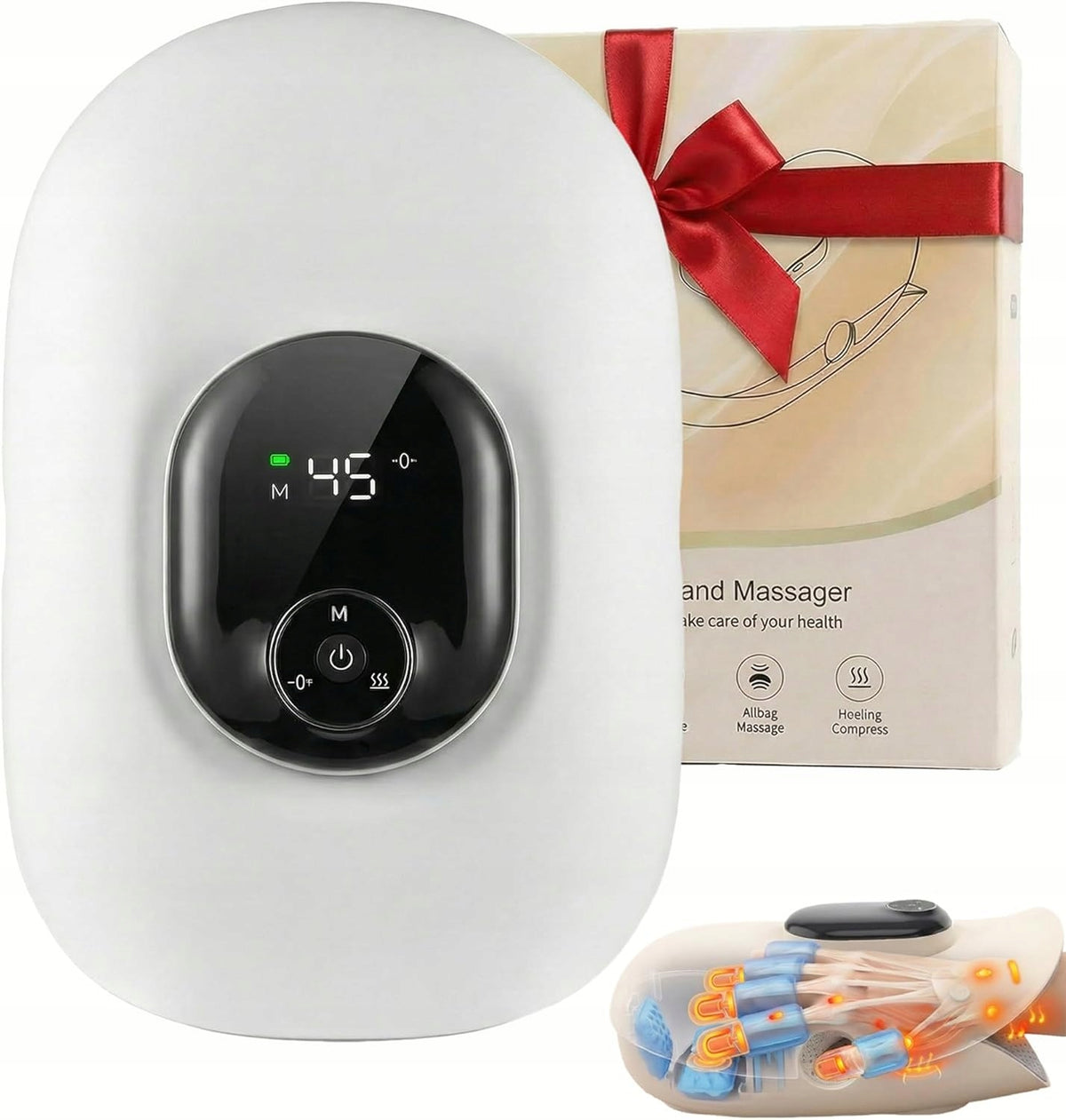 CEEHOOM Wrist Hand Massager Wireless Heated Finger Stretching