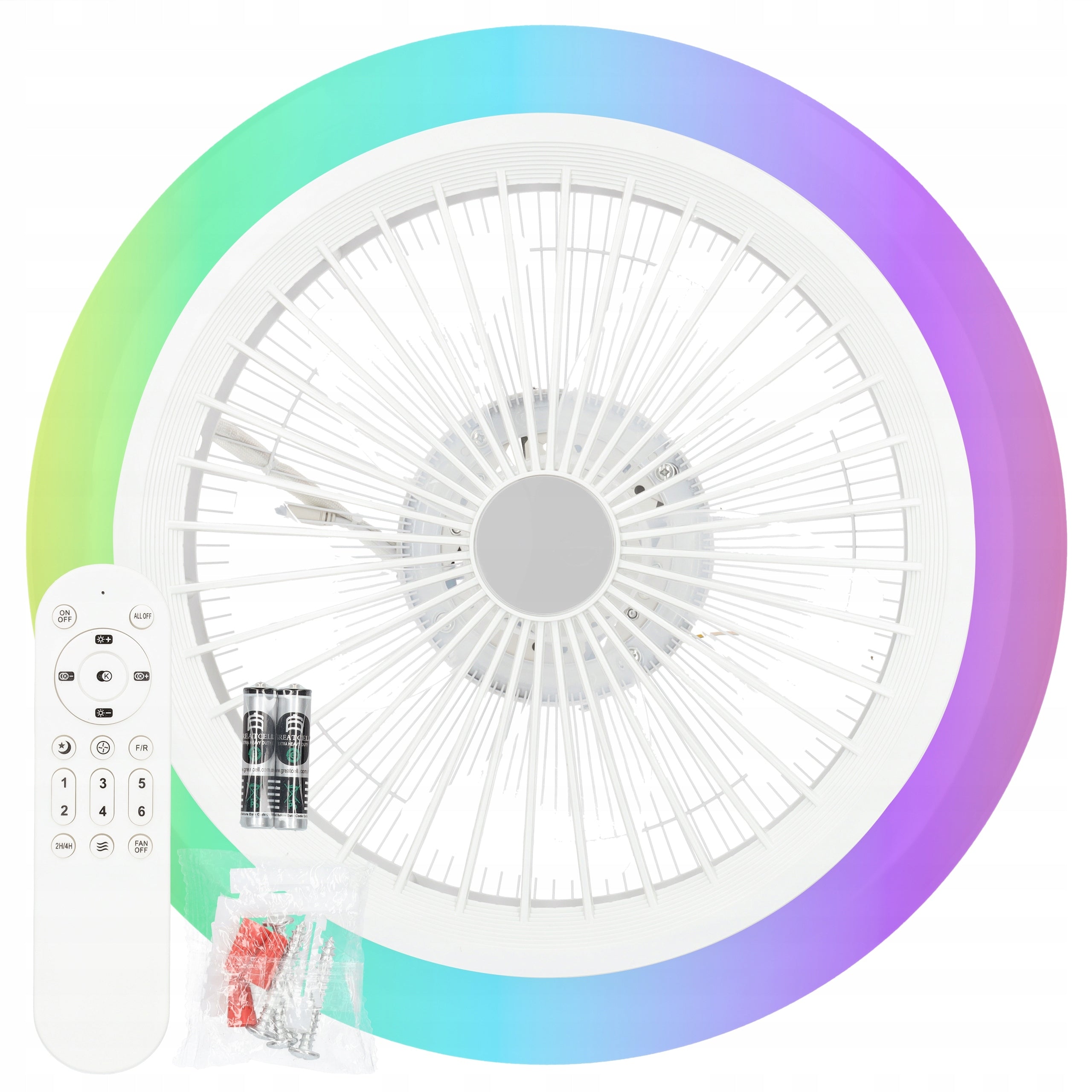 CEILING FAN PLAFOND LAMP LED RGB