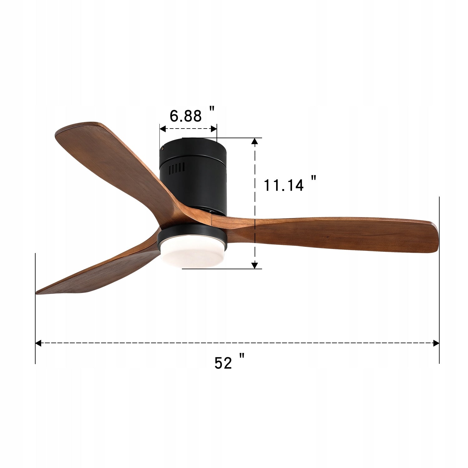 CEILING FAN WINDMILL 132 CM REMOTE CONTROL LED LAMP WITH WINDMILL Black Packaging status original