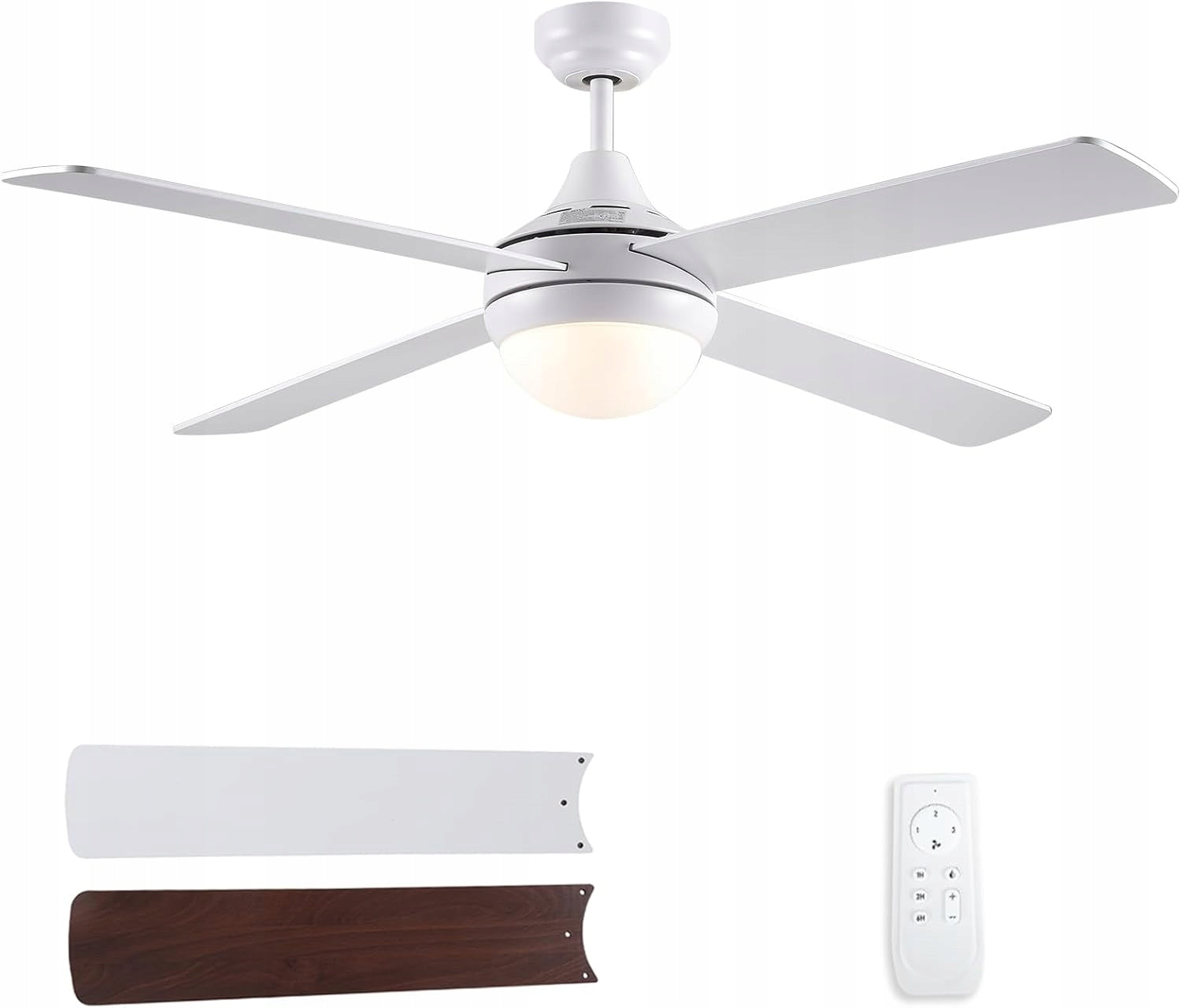 CEILING FAN WITH LED ILLUMINATION CJOY 48-1055 48'' WITH REMOTE CONTROL QUIET