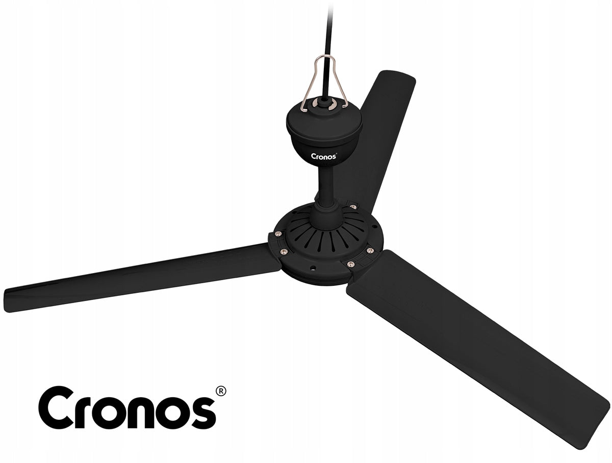 CEILING FAN WITH WINDMILL QUIET BLACK WINDMILL 70cm + PILOT TIMER Included equipment remote