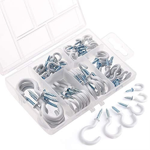 CEILING HOOKS VINYL SCREWS FOR CUPS SET OF 80 PCS 6 SIZES Brand no brand