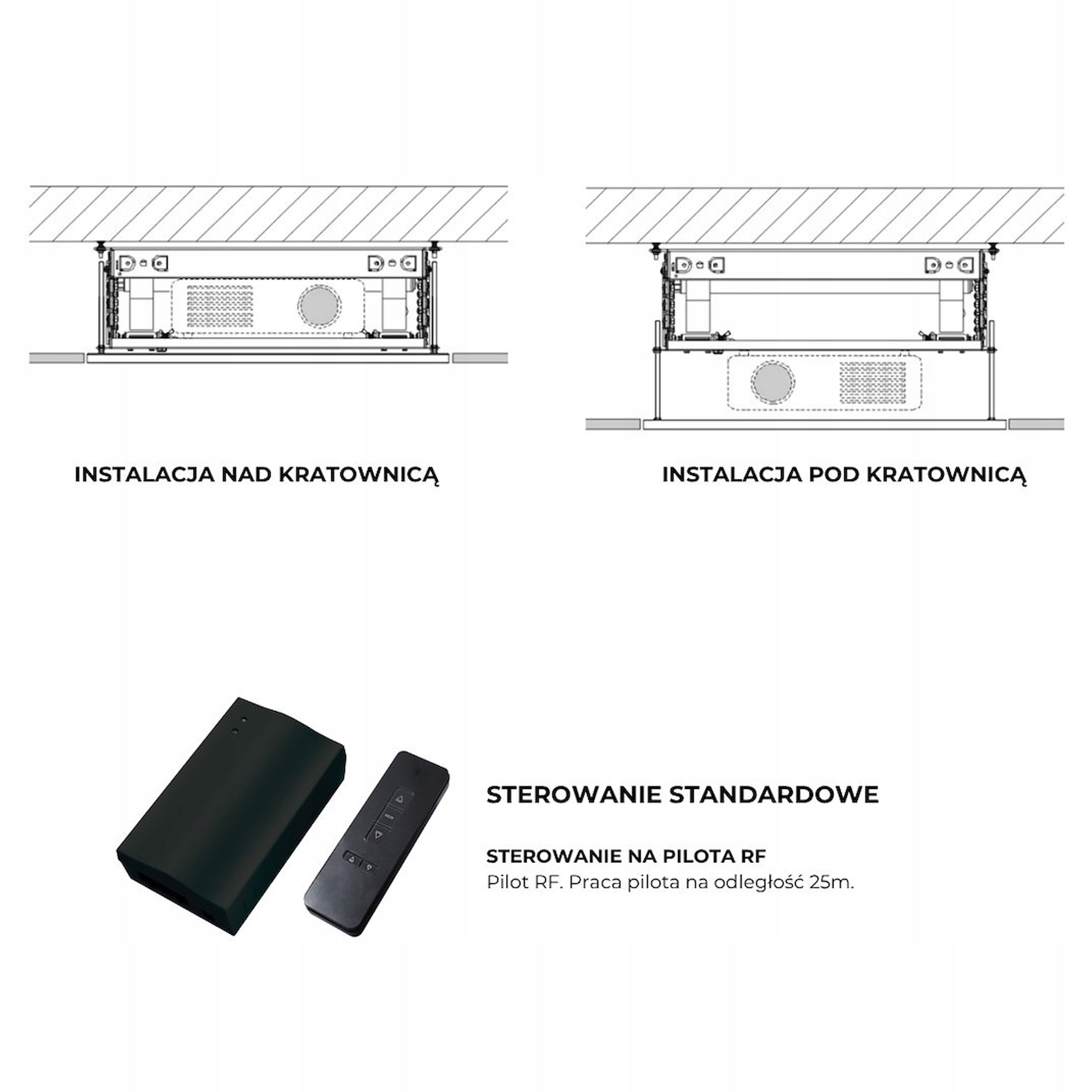 CEILING LIFT FOR PROJECTOR 25 KG REMOTE CONTROL SUPREMA LIFT-SU1000 BLACK Manufacturer code SLIFT-SU1000-B