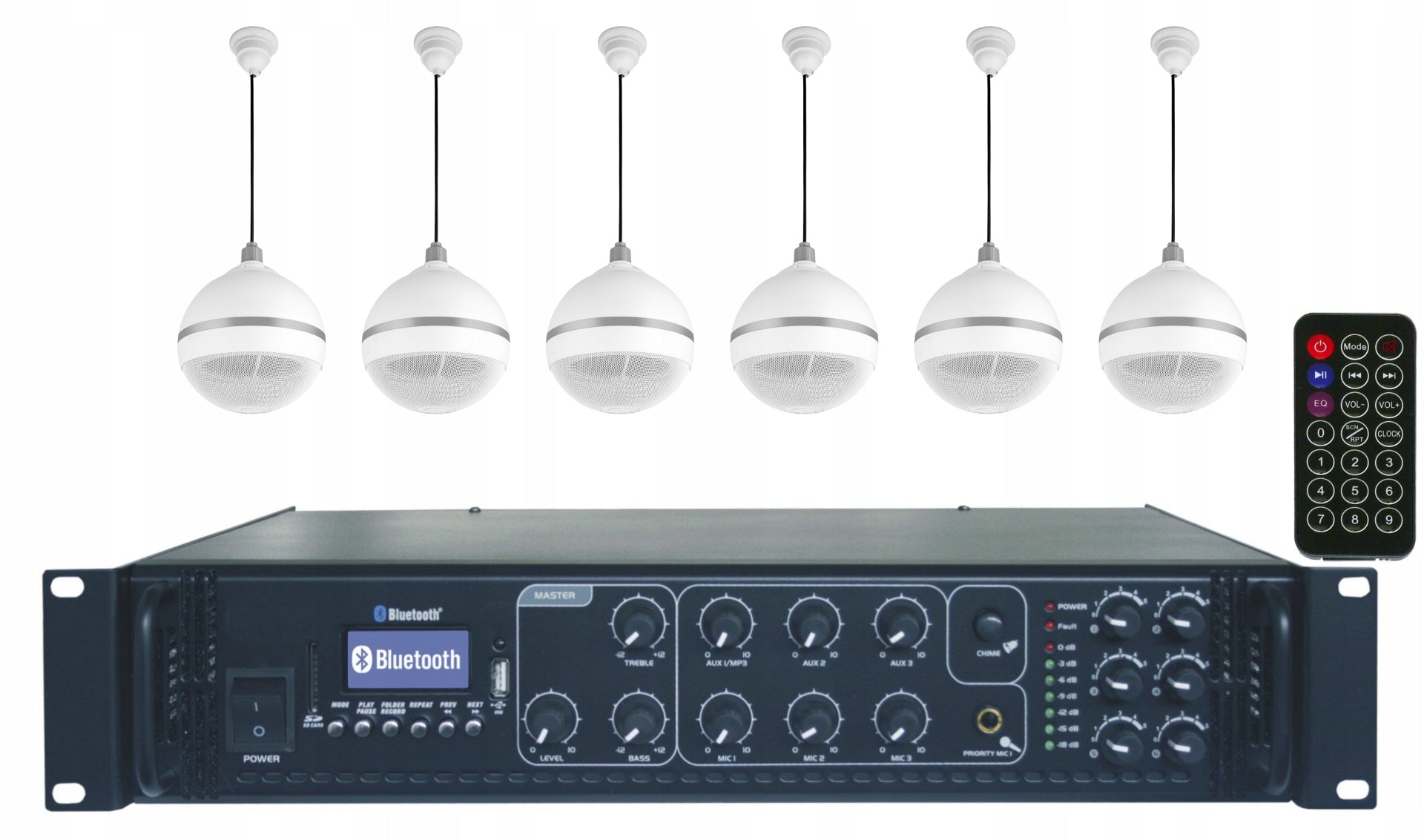 CEILING SOUND SYSTEM 6 ZONES OF THE OFFICE HALL OF THE GYM STORE BLUETOOTH 6