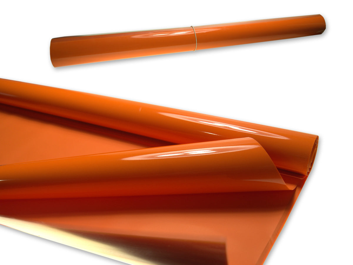CELLOPHANE FOIL for gift wrapping WEDDING CHRISTMAS orange 70x50cm