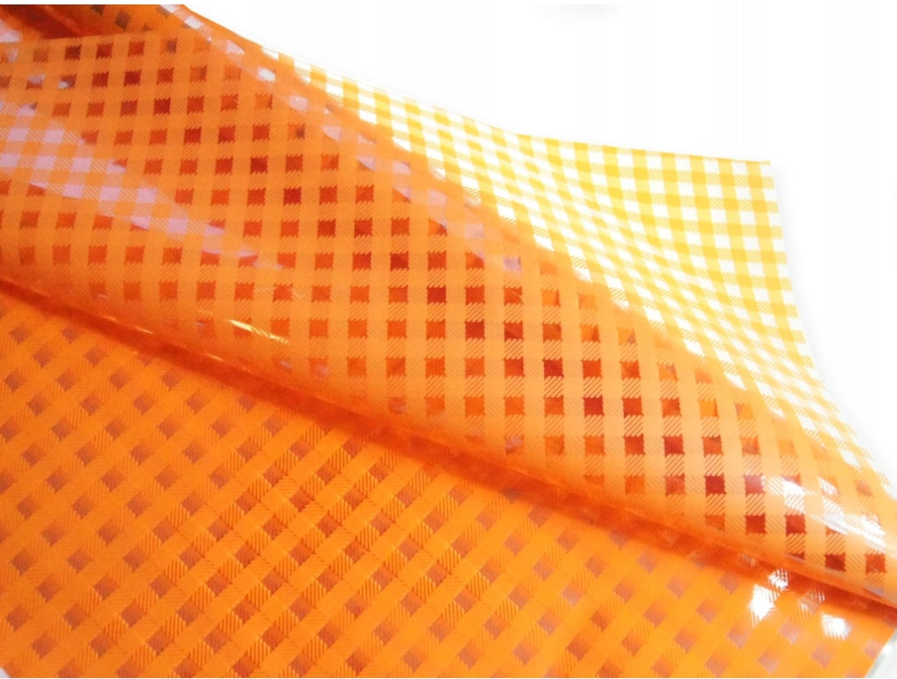 CELLOPHANE FOIL for gift wrapping WEDDING CHRISTMAS tablecloth orange 70x50cm