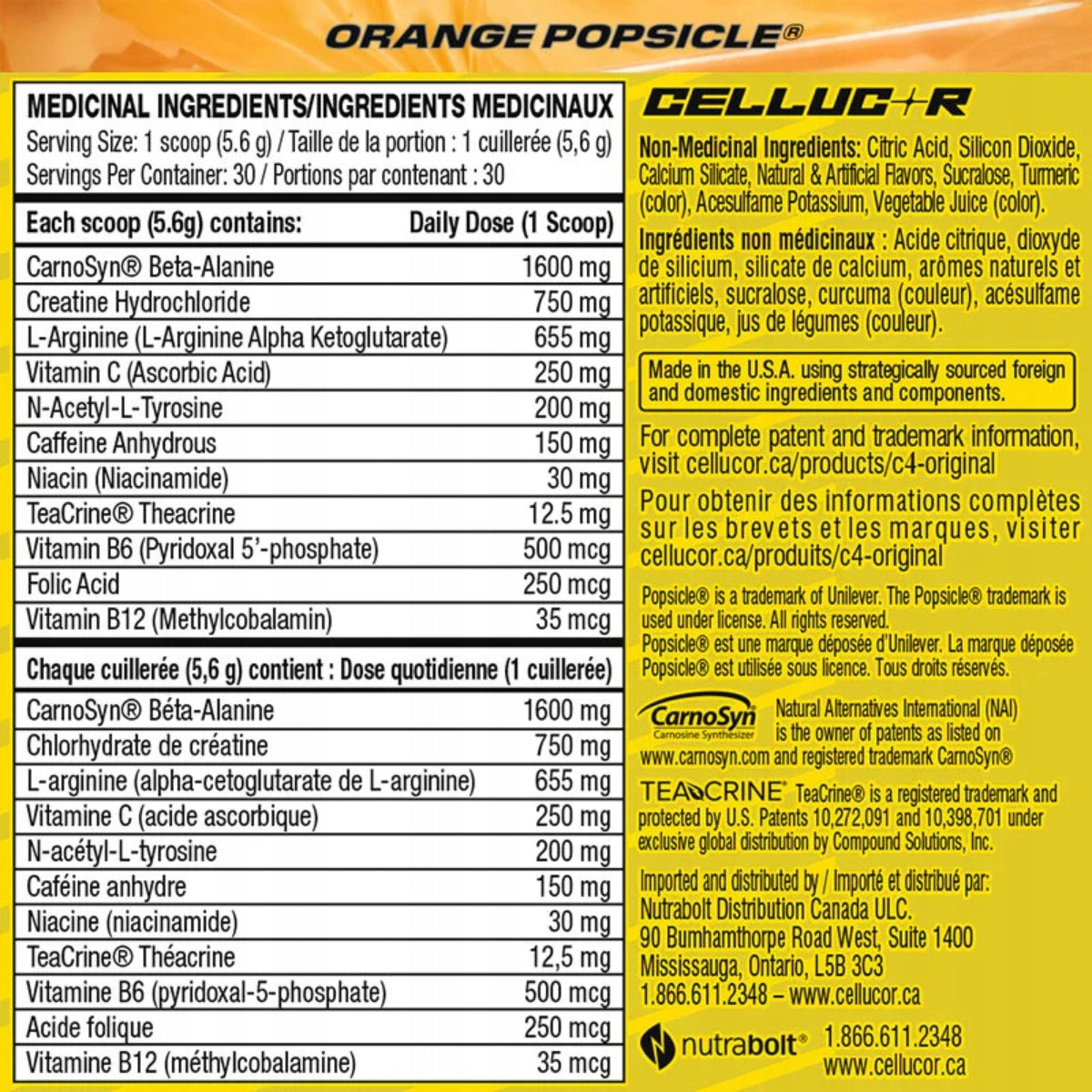 CELLUCOR C4 ORIGINAL 390g CREATINE AAKG | ORANGE Packaging status original