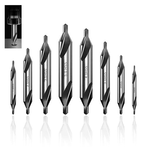 CENTERING DRILL BITS FOR METAL SET OF 8 HSS HIGH SPEED STEEL METAL Brand no brand