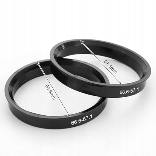 CENTERING RINGS 66 6 BY 57 1 MM POLYCARBONATE 8 PCS. FOR STEEL RIMS Manufacturer code Bez marki