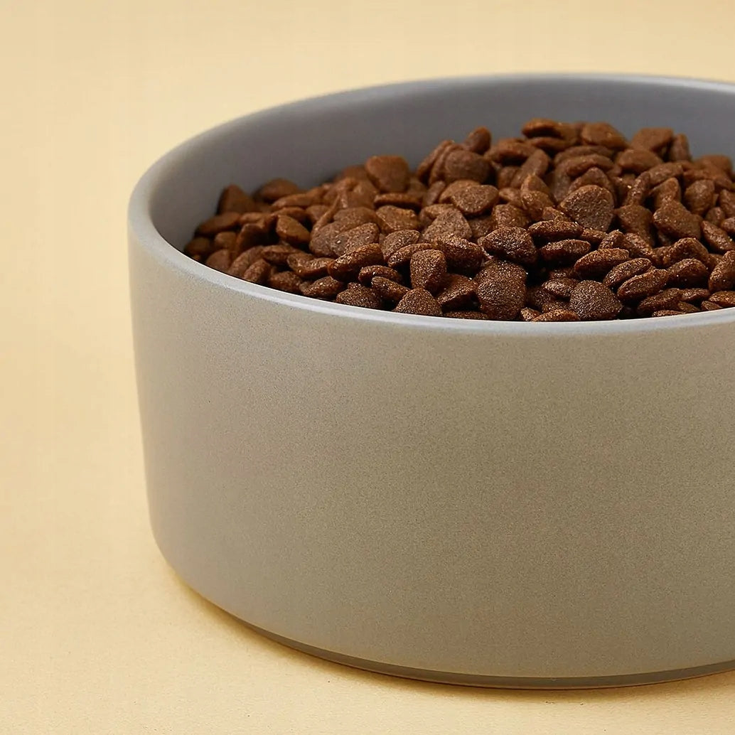 CERAMIC BOWL FOR CAT DOG GREY FOR WATER FOOD ceramic 400ml Manufacturer code [ORIENTO] MISKA CERAMICZNA SZARA 400ML